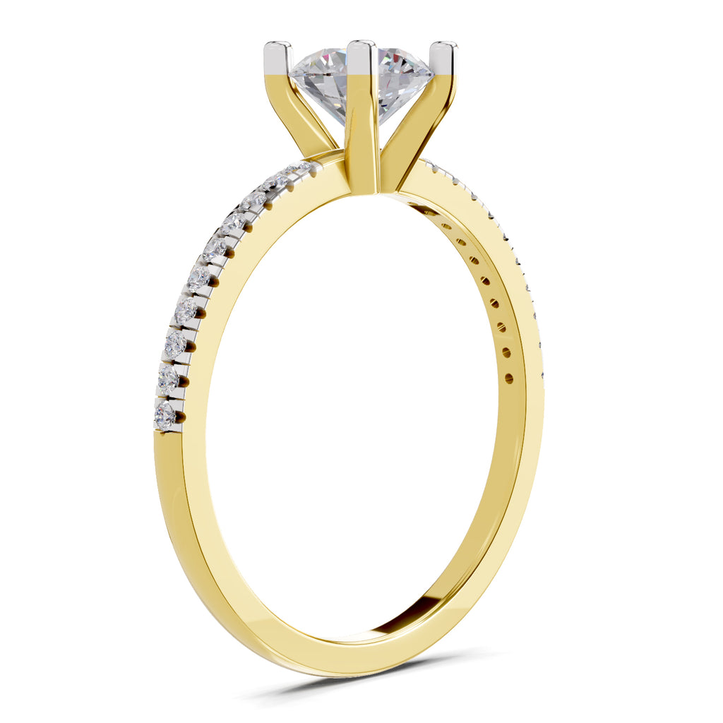 0.82 Carat Round Solitaire Diamond Ring