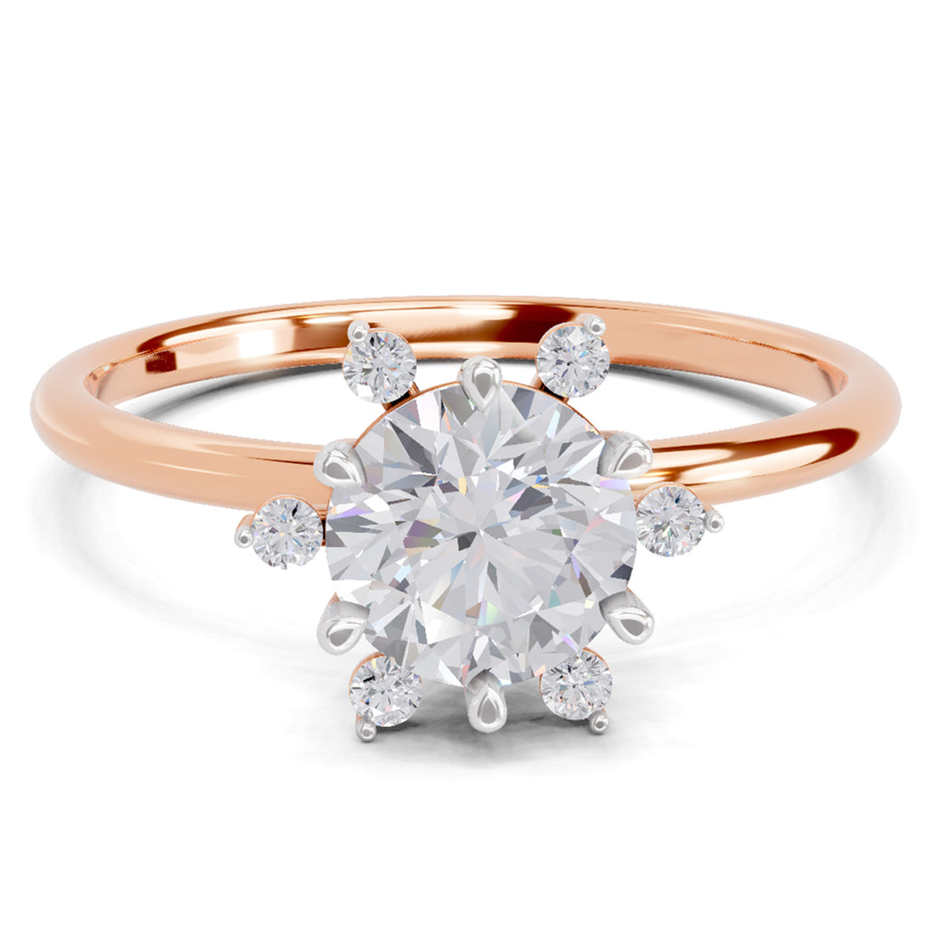 1.08 Carat Blossom Halo Diamond Ring