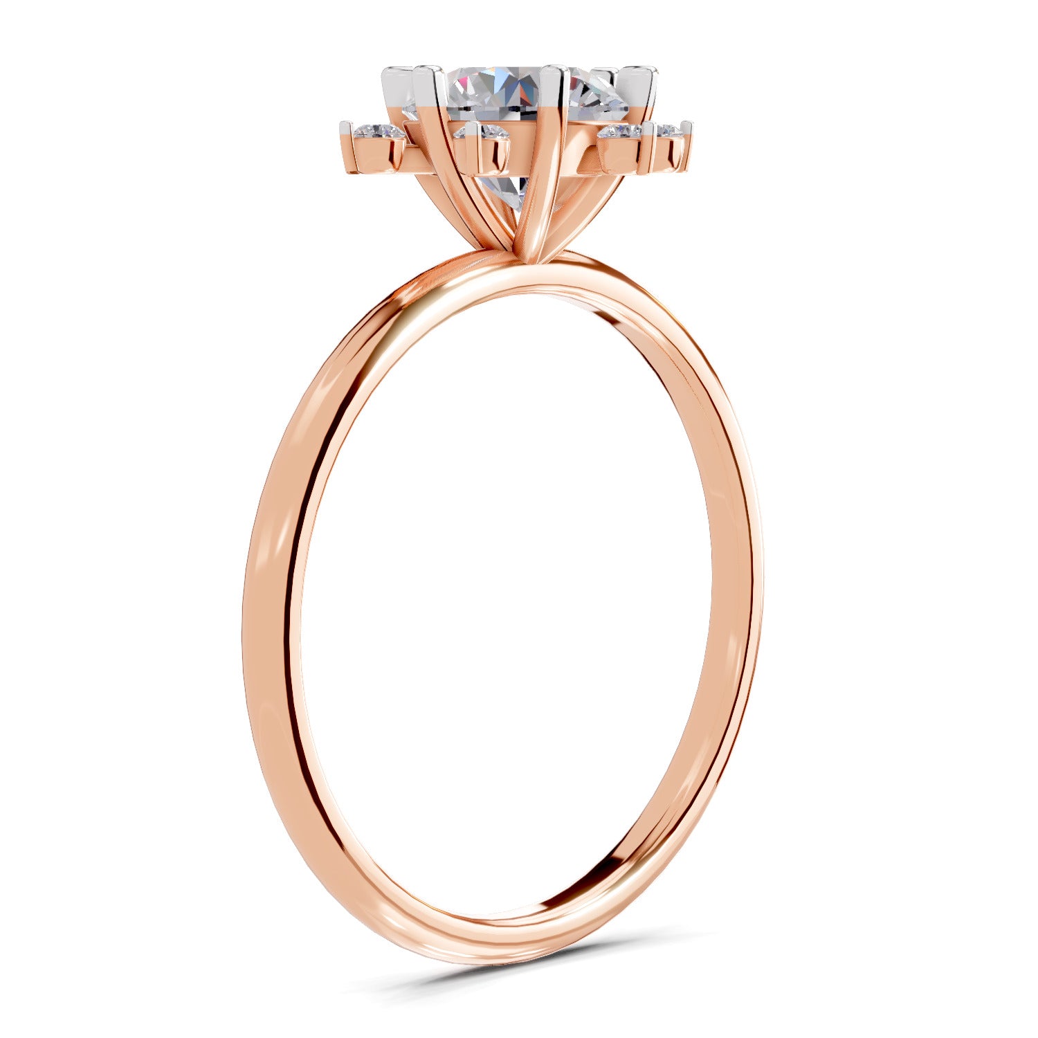 1.08 Carat Blossom Halo Diamond Ring