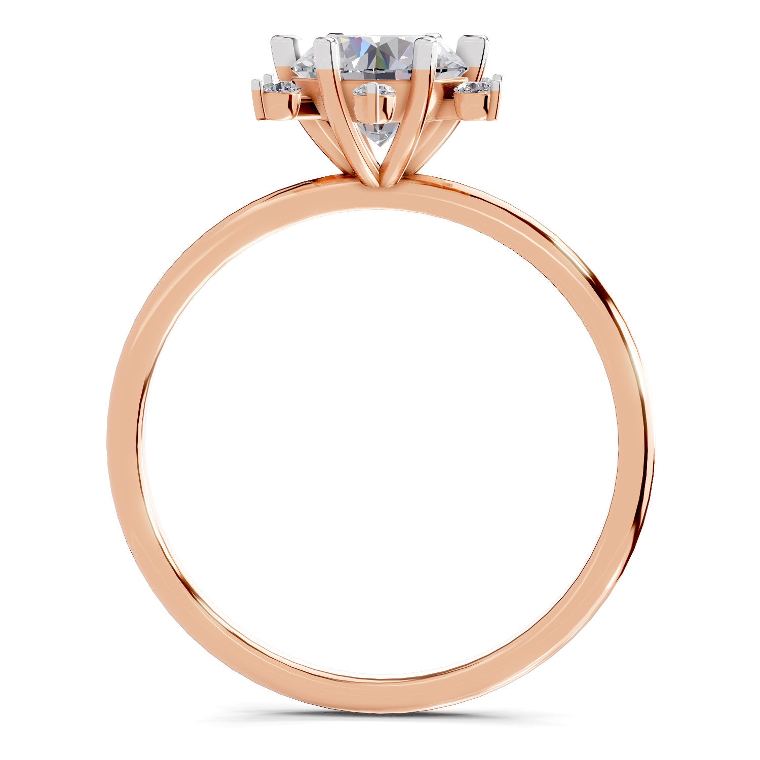1.08 Carat Blossom Halo Diamond Ring
