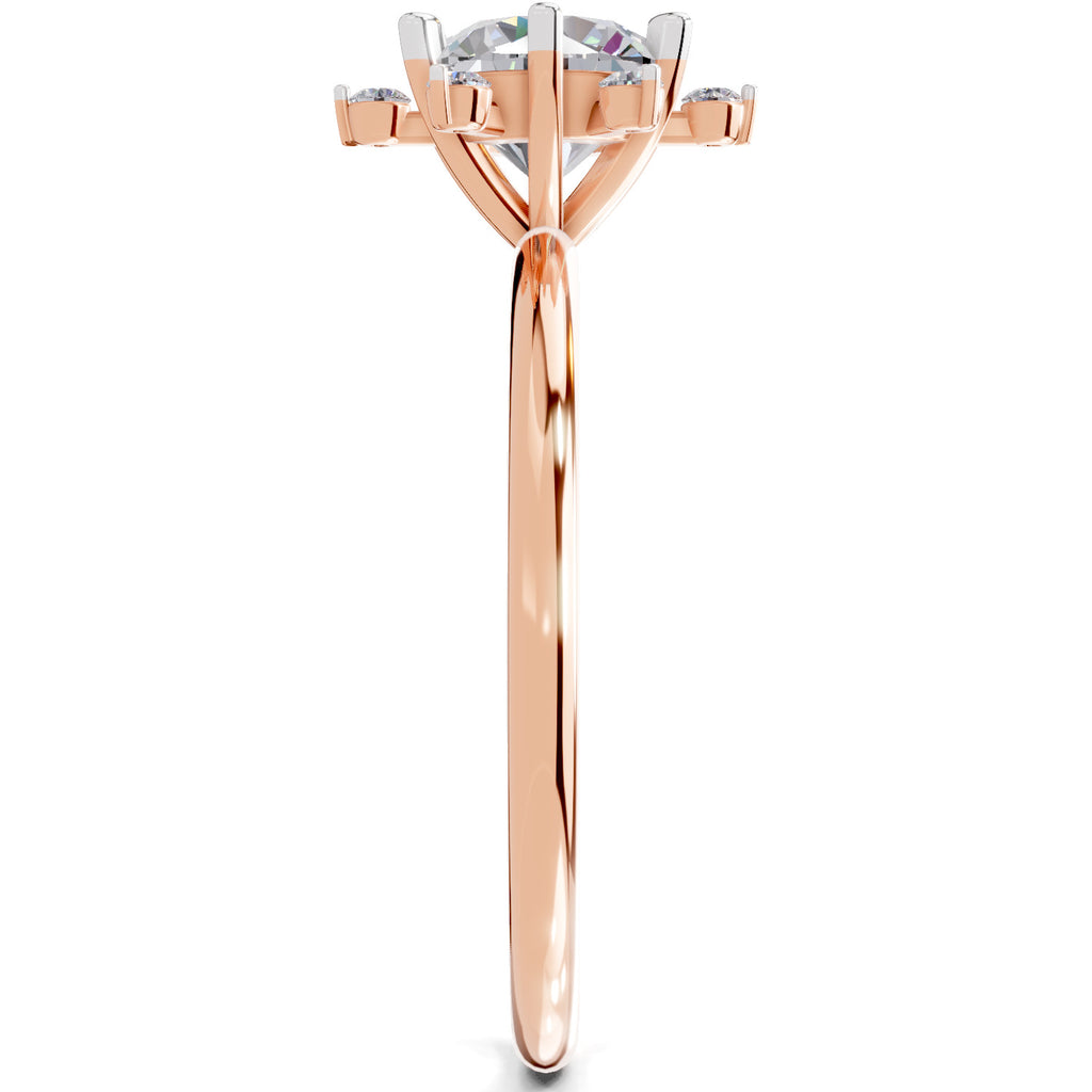1.08 Carat Blossom Halo Diamond Ring