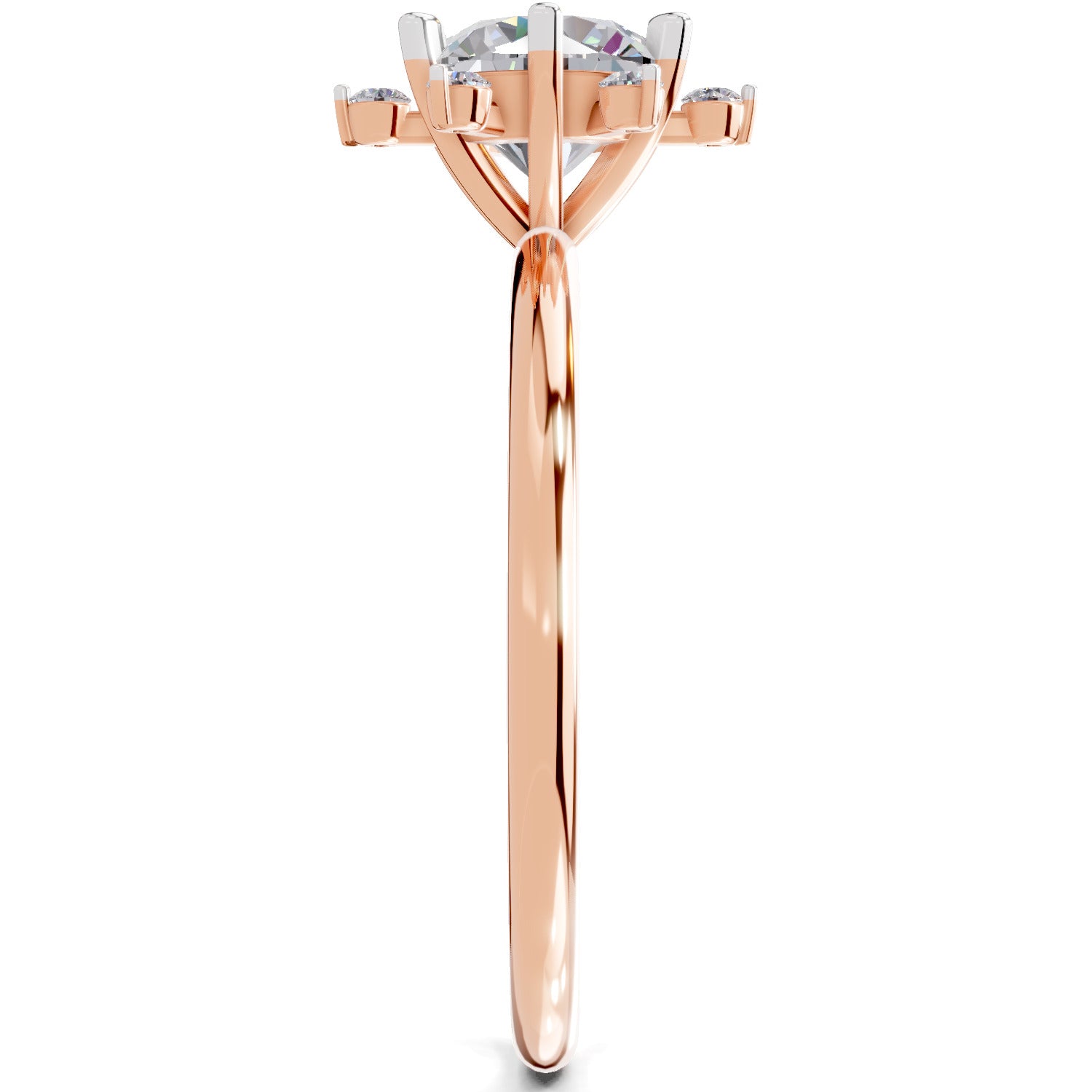 1.08 Carat Blossom Halo Diamond Ring