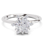 1.08 Carat Blossom Halo Diamond Ring