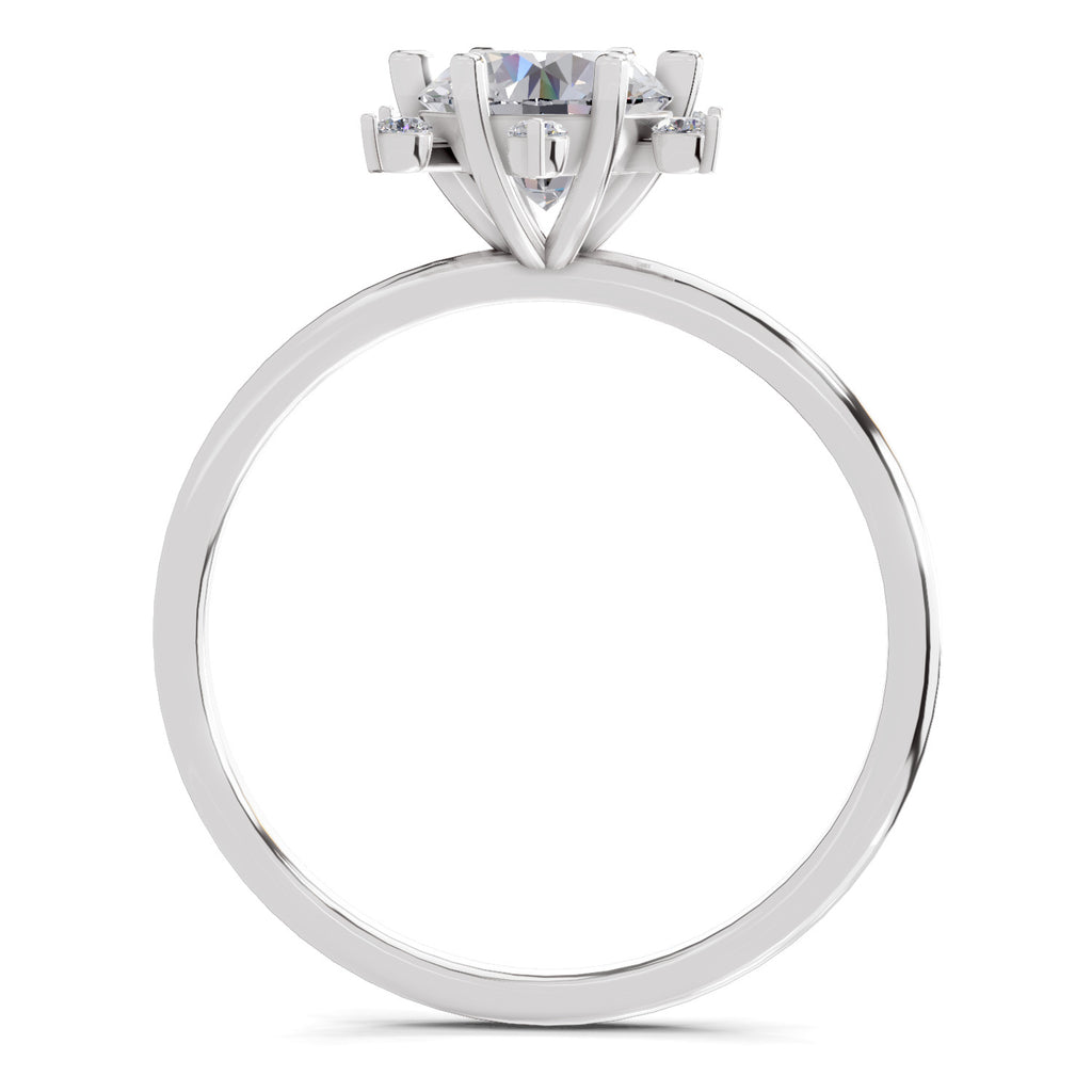 1.08 Carat Blossom Halo Diamond Ring