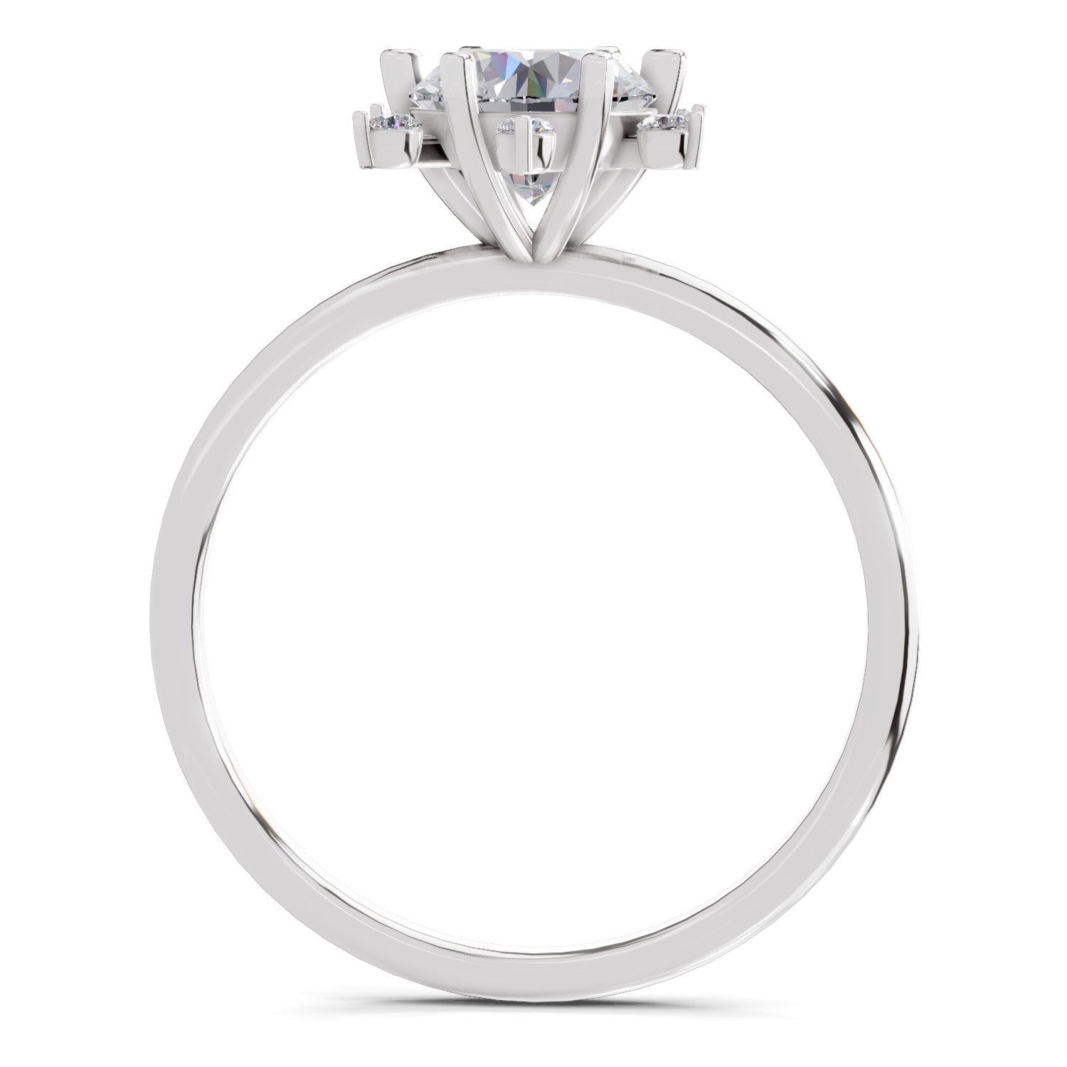 1.08 Carat Blossom Halo Diamond Ring