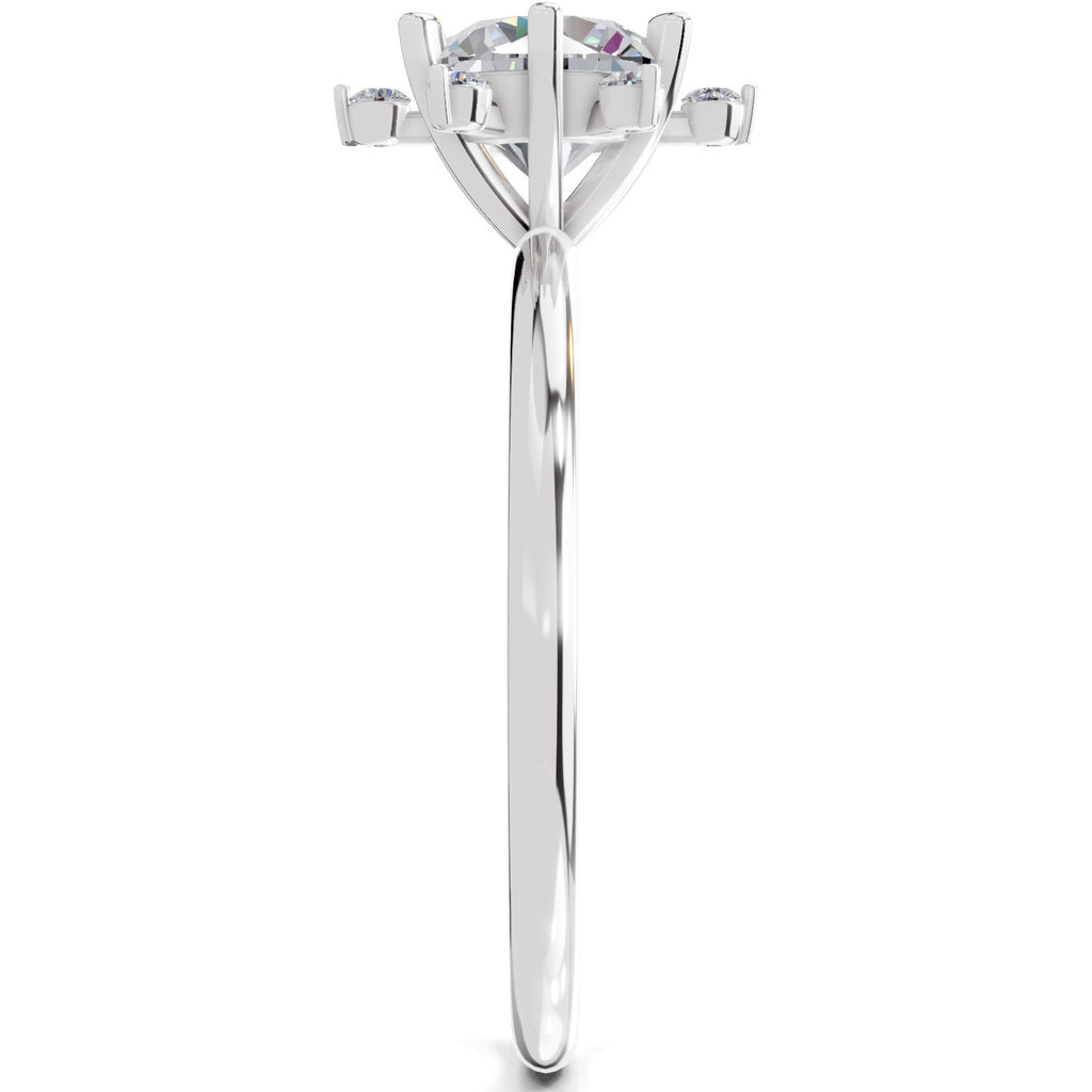 1.08 Carat Blossom Halo Diamond Ring