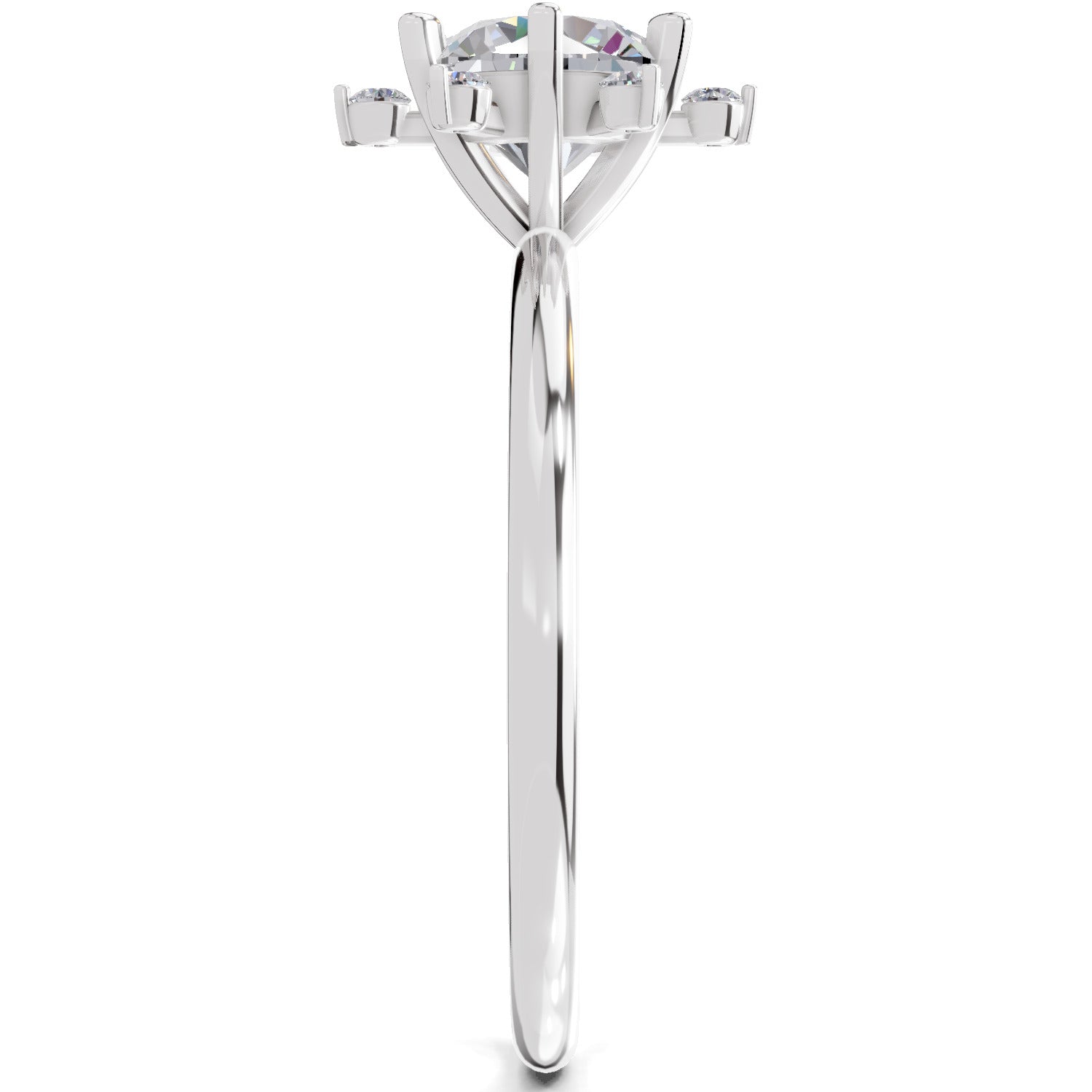 1.08 Carat Blossom Halo Diamond Ring