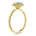 1.08 Carat Blossom Halo Diamond Ring