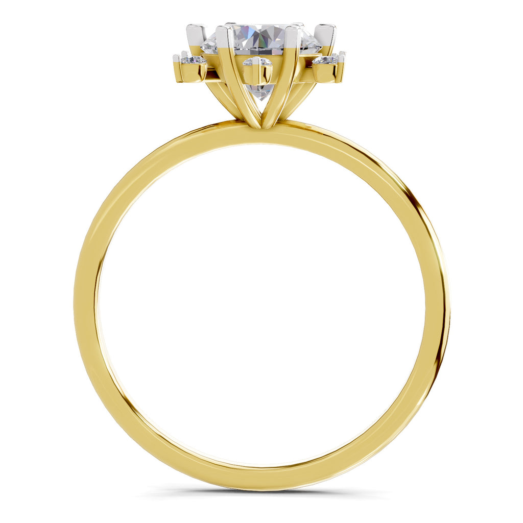 1.08 Carat Blossom Halo Diamond Ring