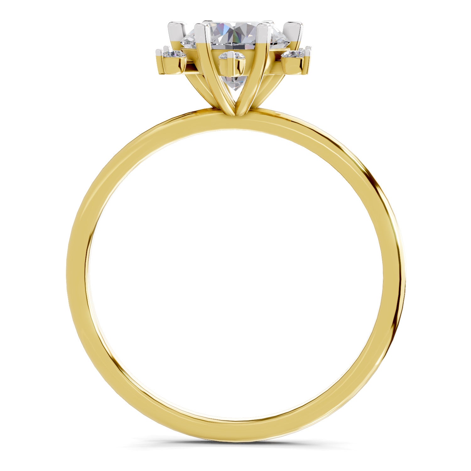 1.08 Carat Blossom Halo Diamond Ring
