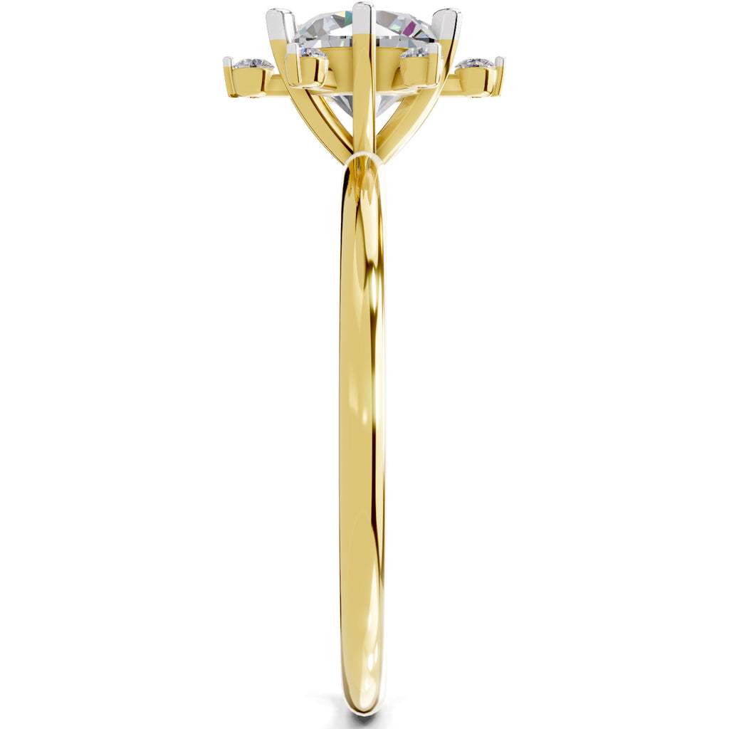 1.08 Carat Blossom Halo Diamond Ring