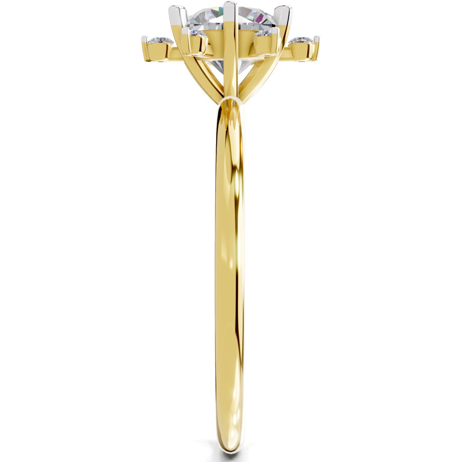 1.08 Carat Blossom Halo Diamond Ring