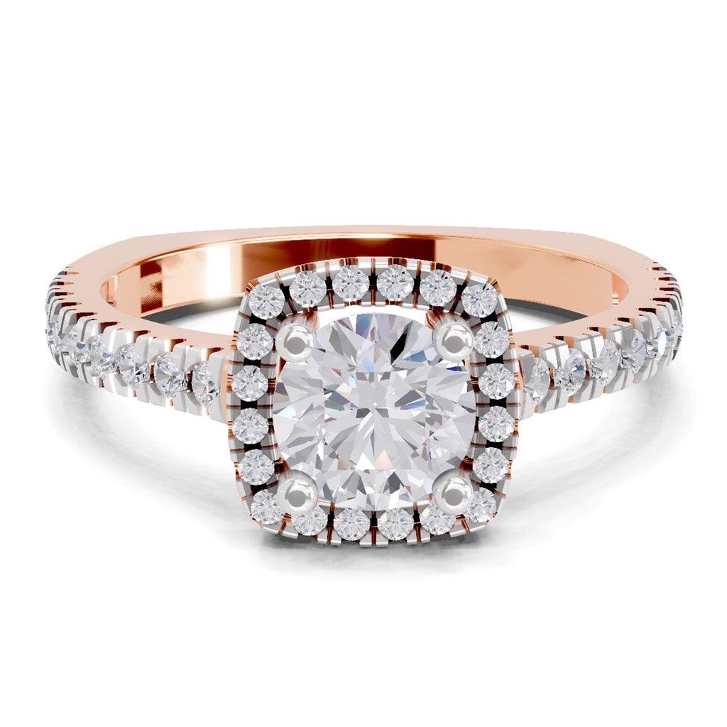 1.17 Carat Halo Diamond Ring