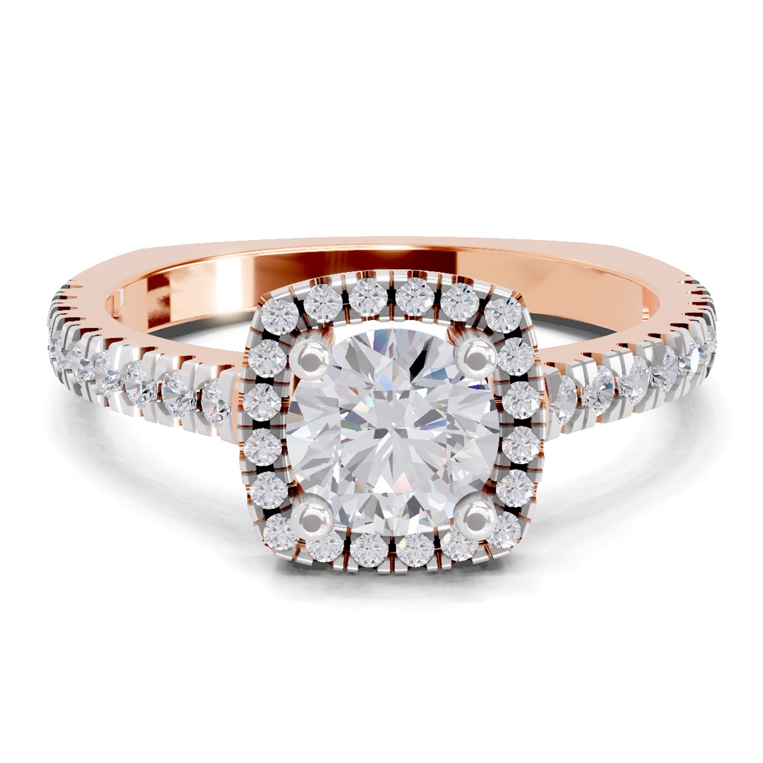 1.17 Carat Halo Diamond Ring