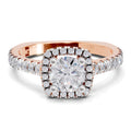 1.08 Carat Blossom Halo Diamond Ring
