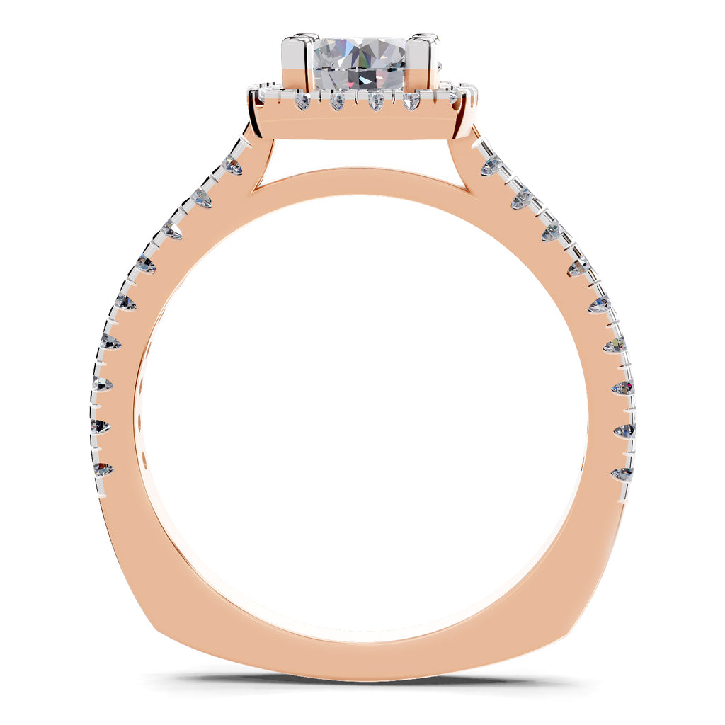 1.17 Carat Halo Diamond Ring
