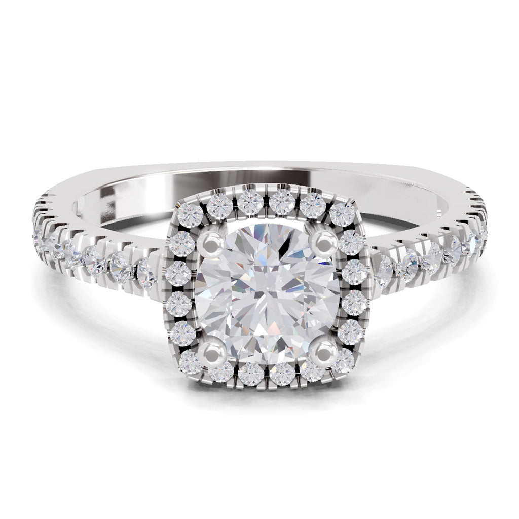 1.17 Carat Halo Diamond Ring