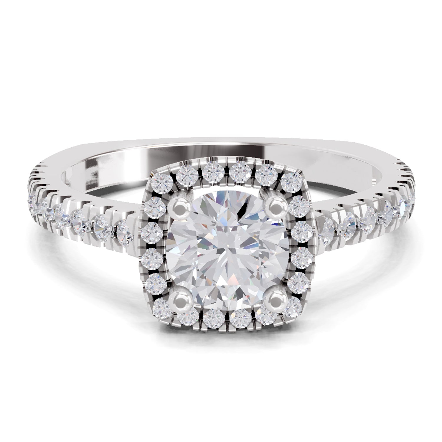1.17 Carat Halo Diamond Ring