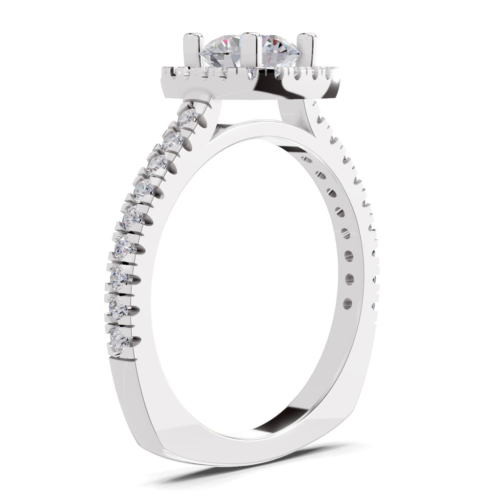 1.17 Carat Halo Diamond Ring