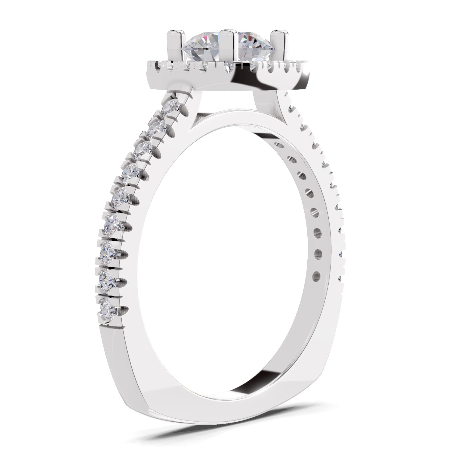 1.17 Carat Halo Diamond Ring