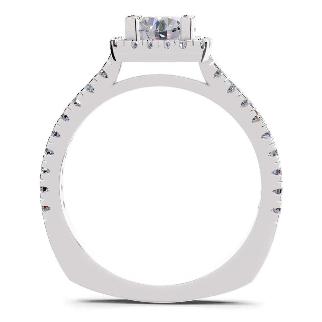 1.17 Carat Halo Diamond Ring