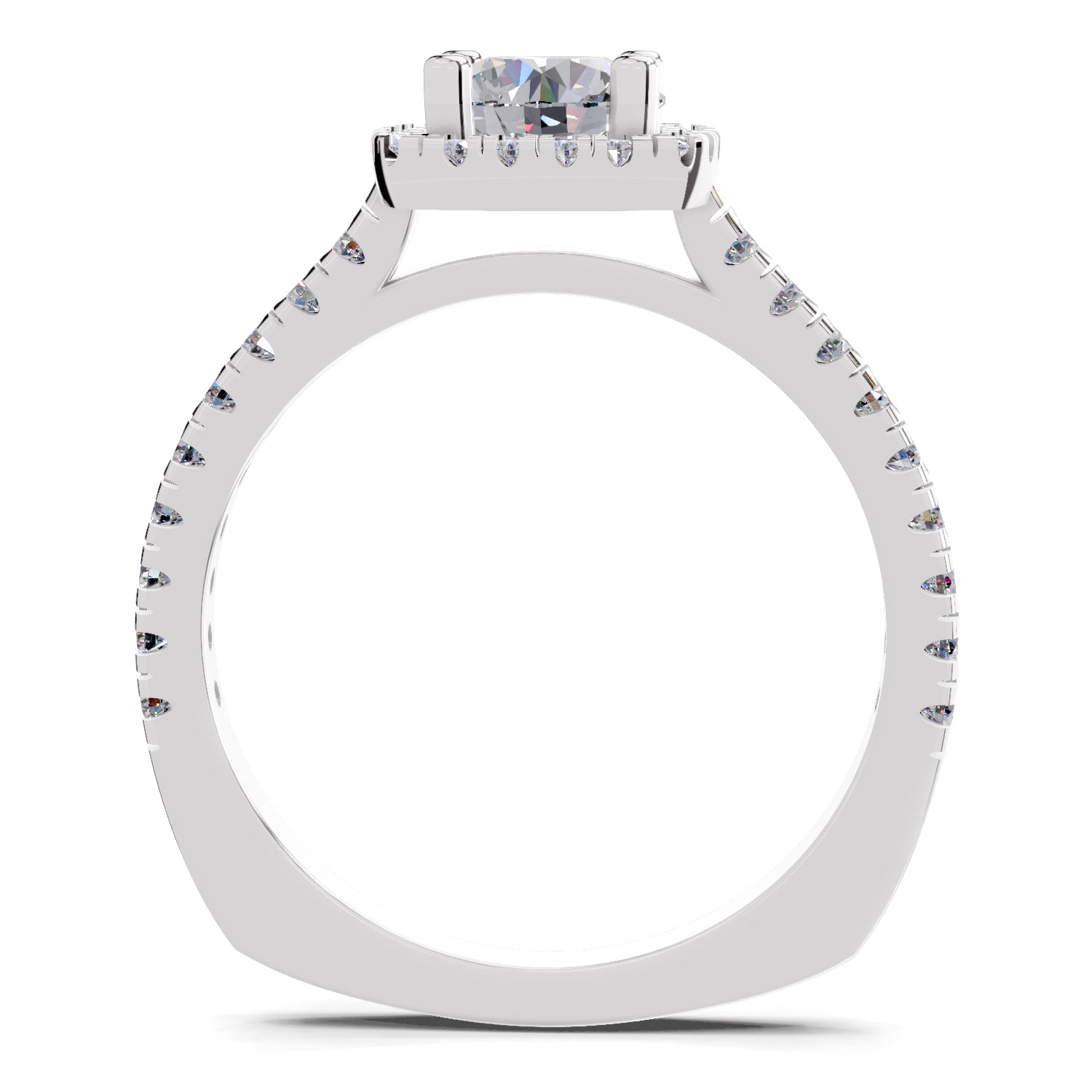 1.17 Carat Halo Diamond Ring
