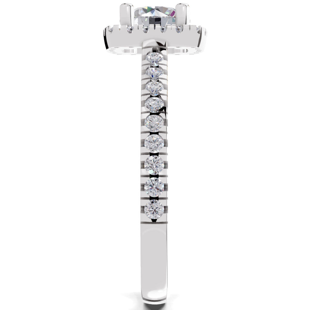 1.17 Carat Halo Diamond Ring