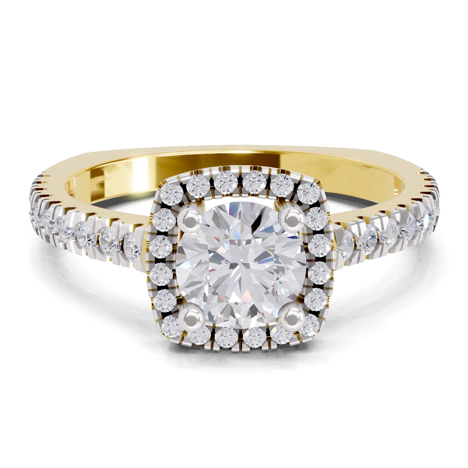 1.17 Carat Halo Diamond Ring