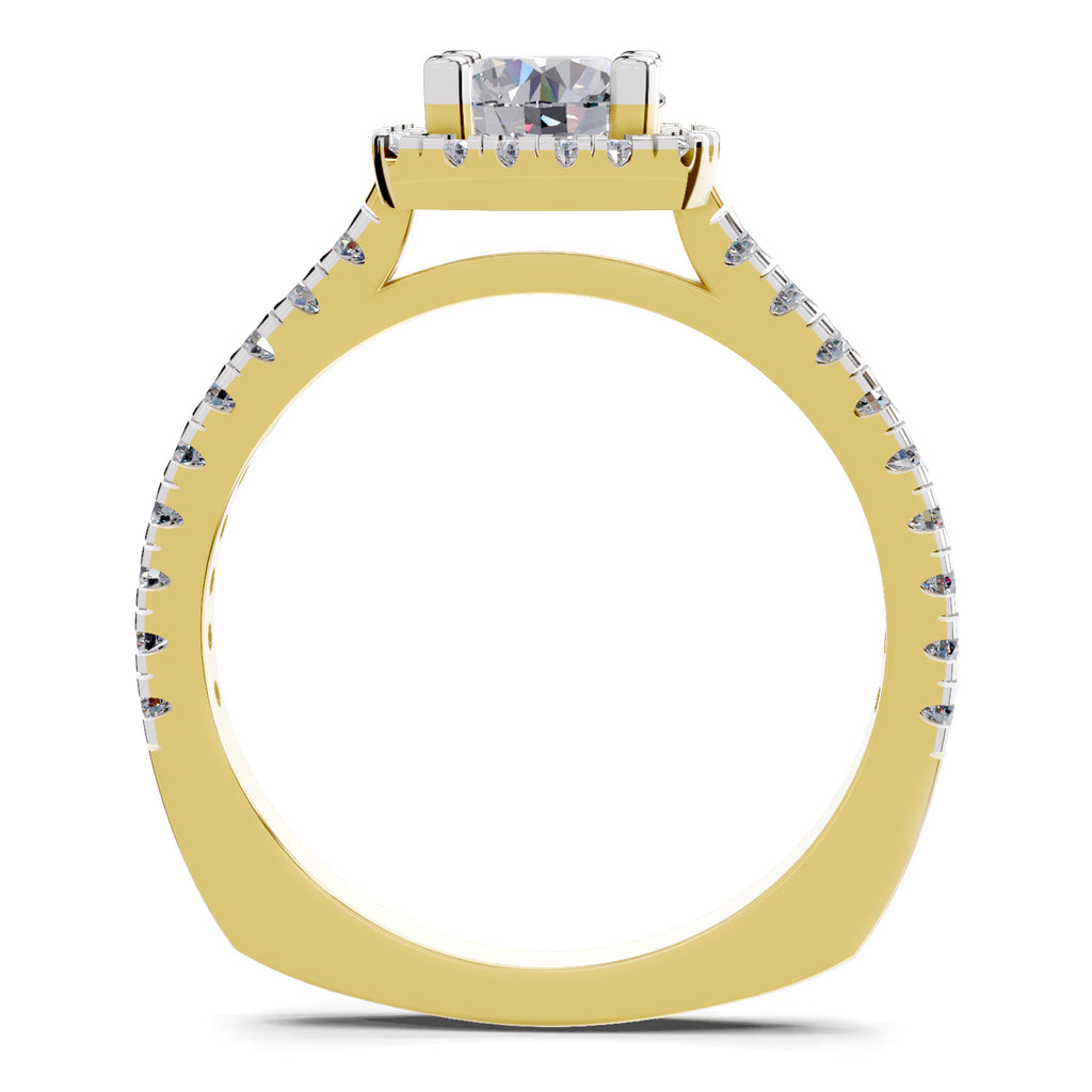 1.17 Carat Halo Diamond Ring