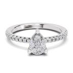 0.97 Carat Pear Shape Diamond Ring