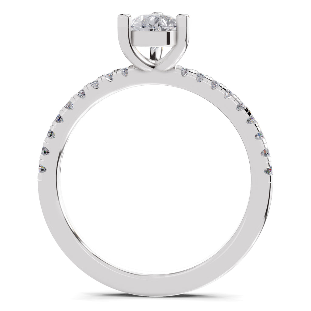 0.97 Carat Pear Shape Diamond Ring