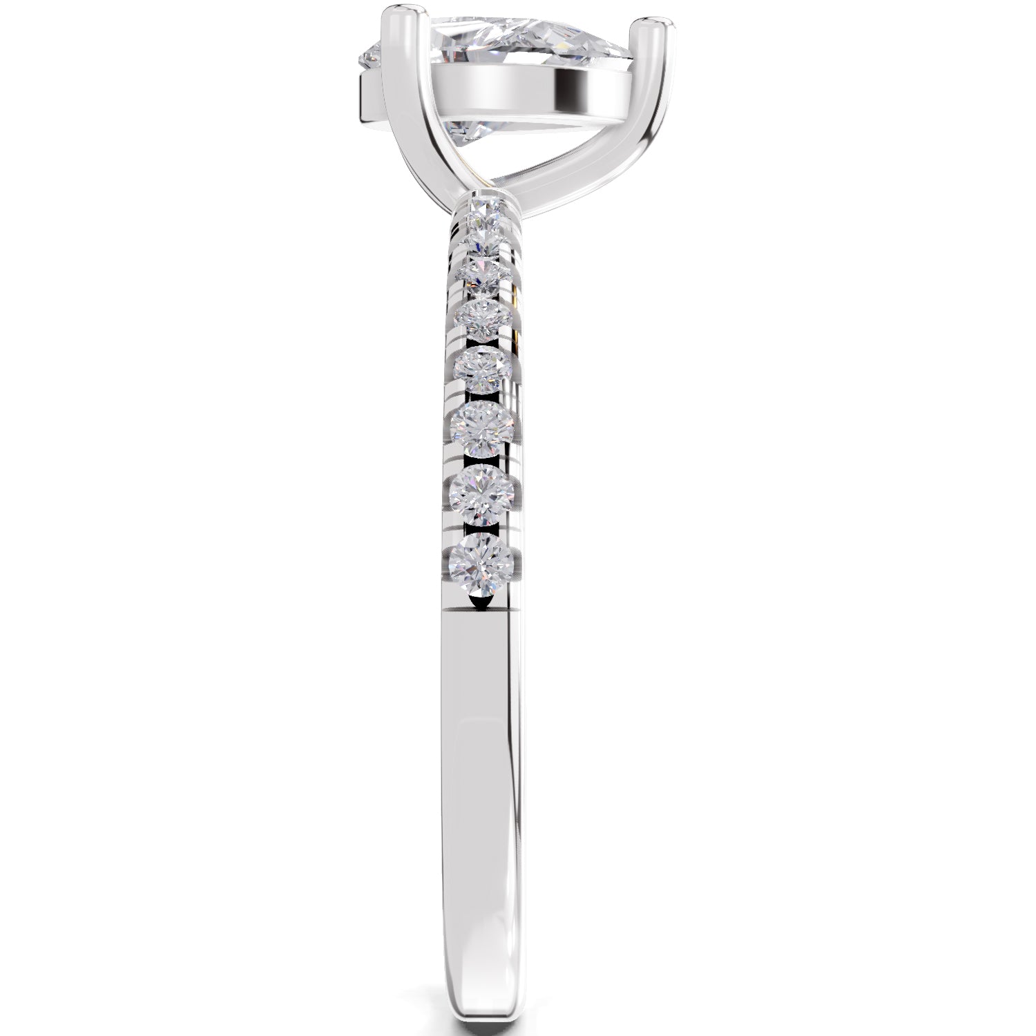 0.97 Carat Pear Shape Diamond Ring