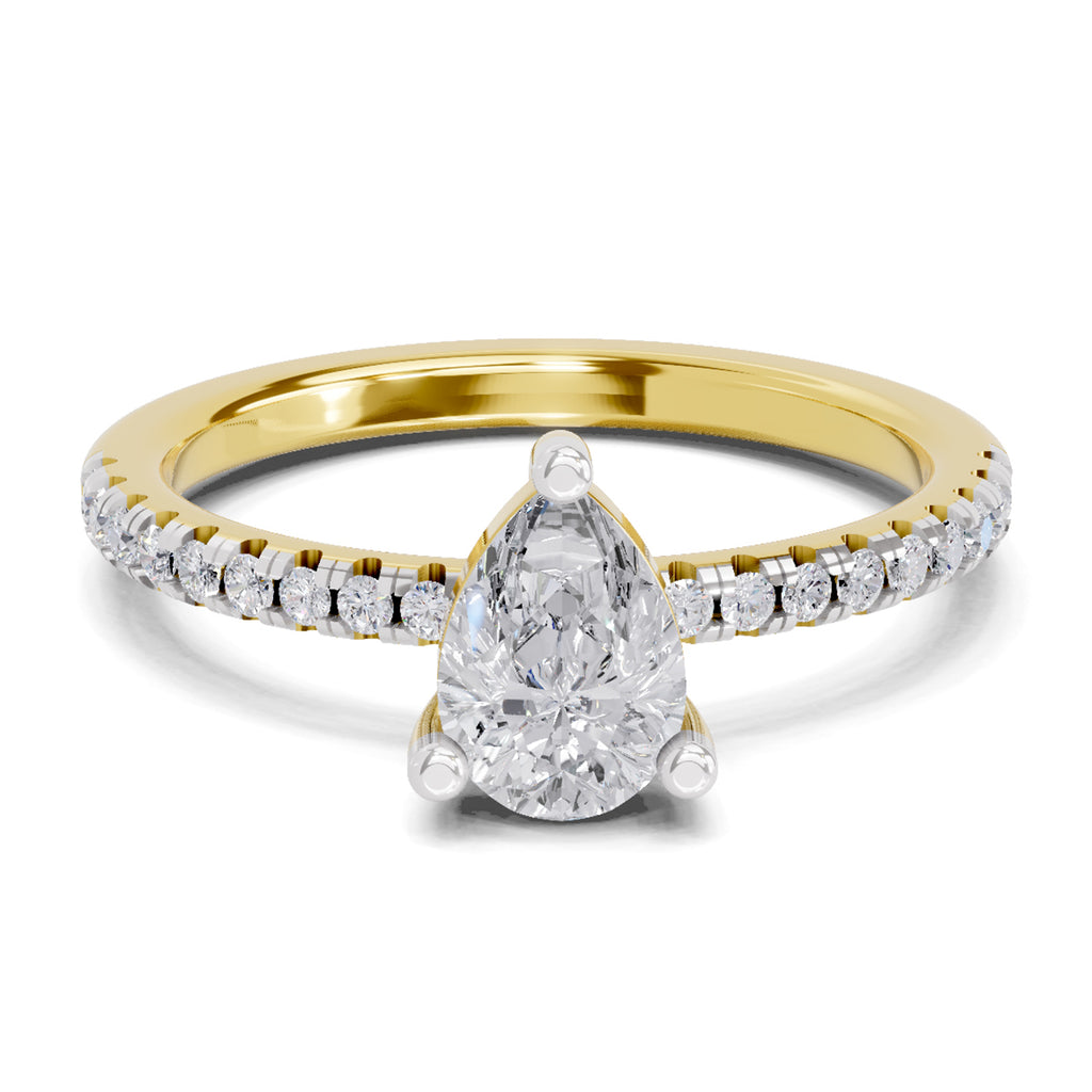 0.97 Carat Pear Shape Diamond Ring