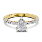 0.97 Carat Pear Shape Diamond Ring