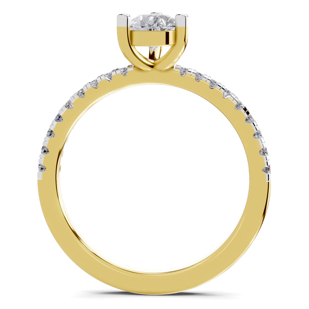 0.97 Carat Pear Shape Diamond Ring