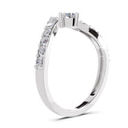 0.78 Carat Chevron Diamond Engagement Ring