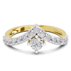 0.78 Carat Chevron Diamond Engagement Ring
