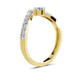 0.78 Carat Chevron Diamond Engagement Ring