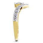 0.78 Carat Chevron Diamond Engagement Ring