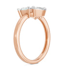 1.05 Carat Princess Shape 3 Stone Diamond Ring