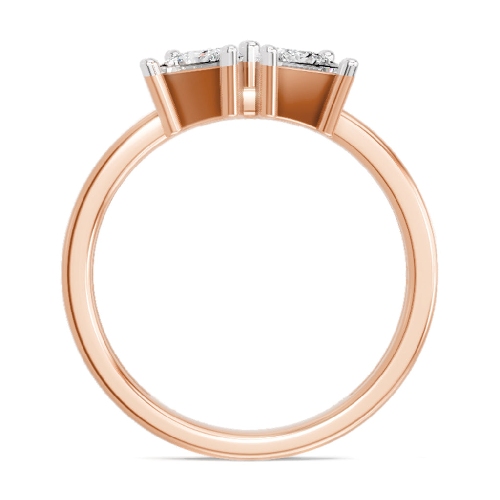 1.05 Carat Princess Shape 3 Stone Diamond Ring
