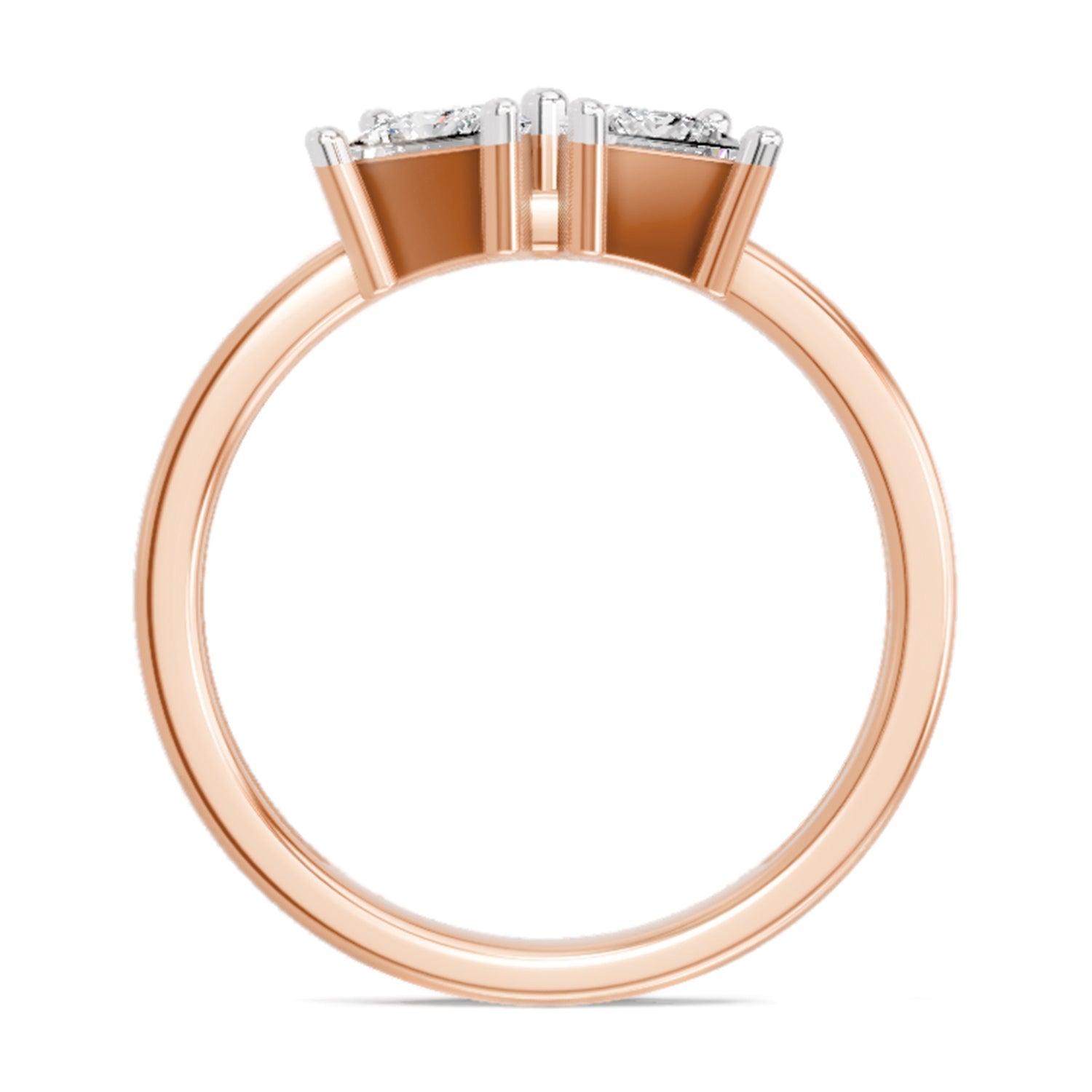 1.05 Carat Princess Shape 3 Stone Diamond Ring