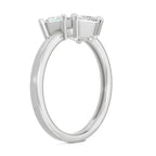 1.05 Carat Princess Shape 3 Stone Diamond Ring