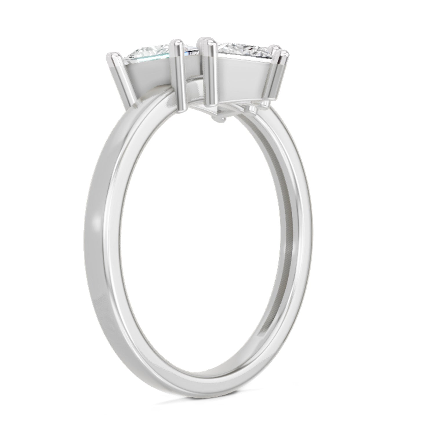 1.05 Carat Princess Shape 3 Stone Diamond Ring