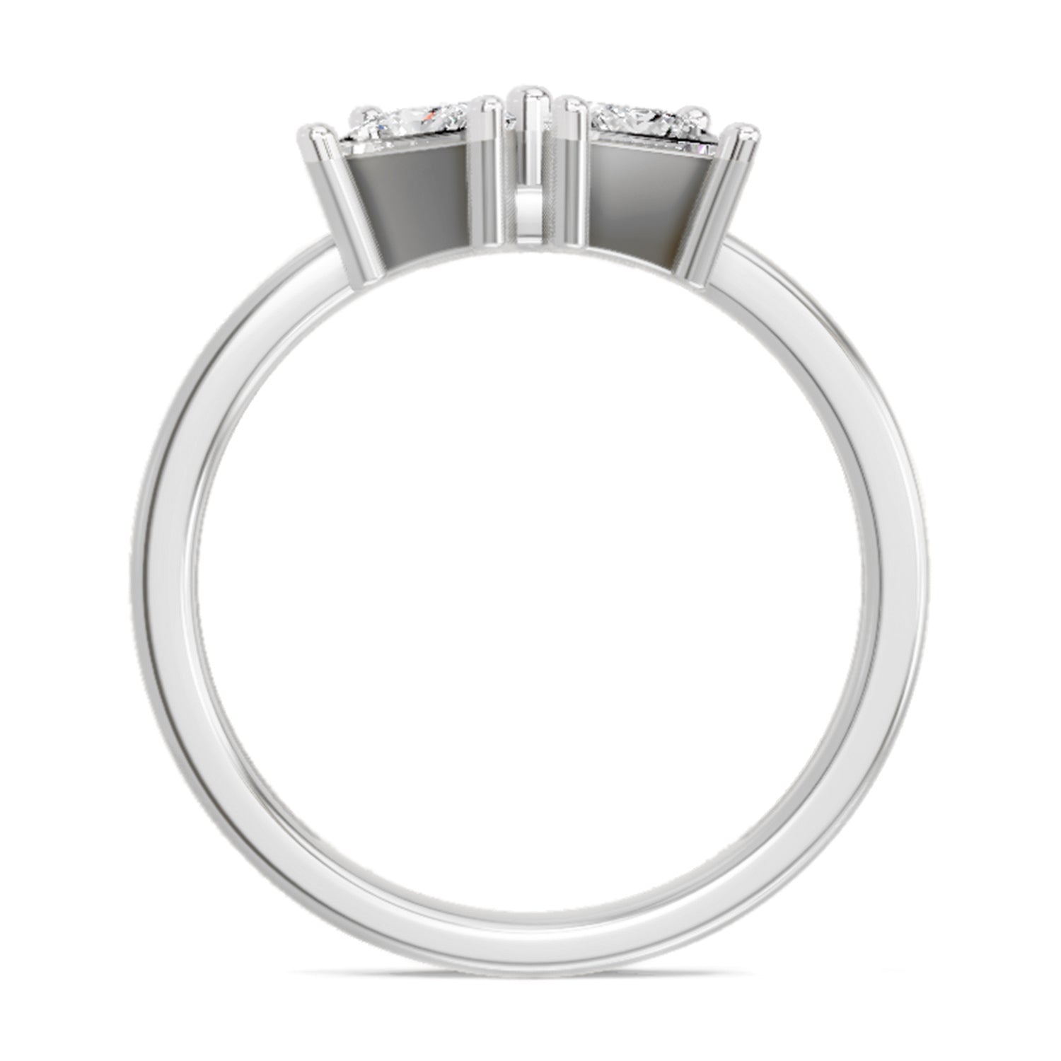 1.05 Carat Princess Shape 3 Stone Diamond Ring