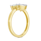 1.05 Carat Princess Shape 3 Stone Diamond Ring