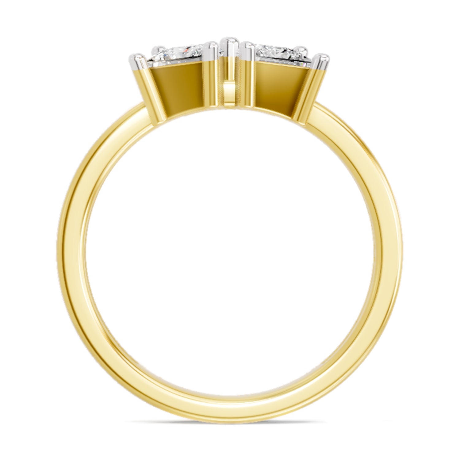1.05 Carat Princess Shape 3 Stone Diamond Ring