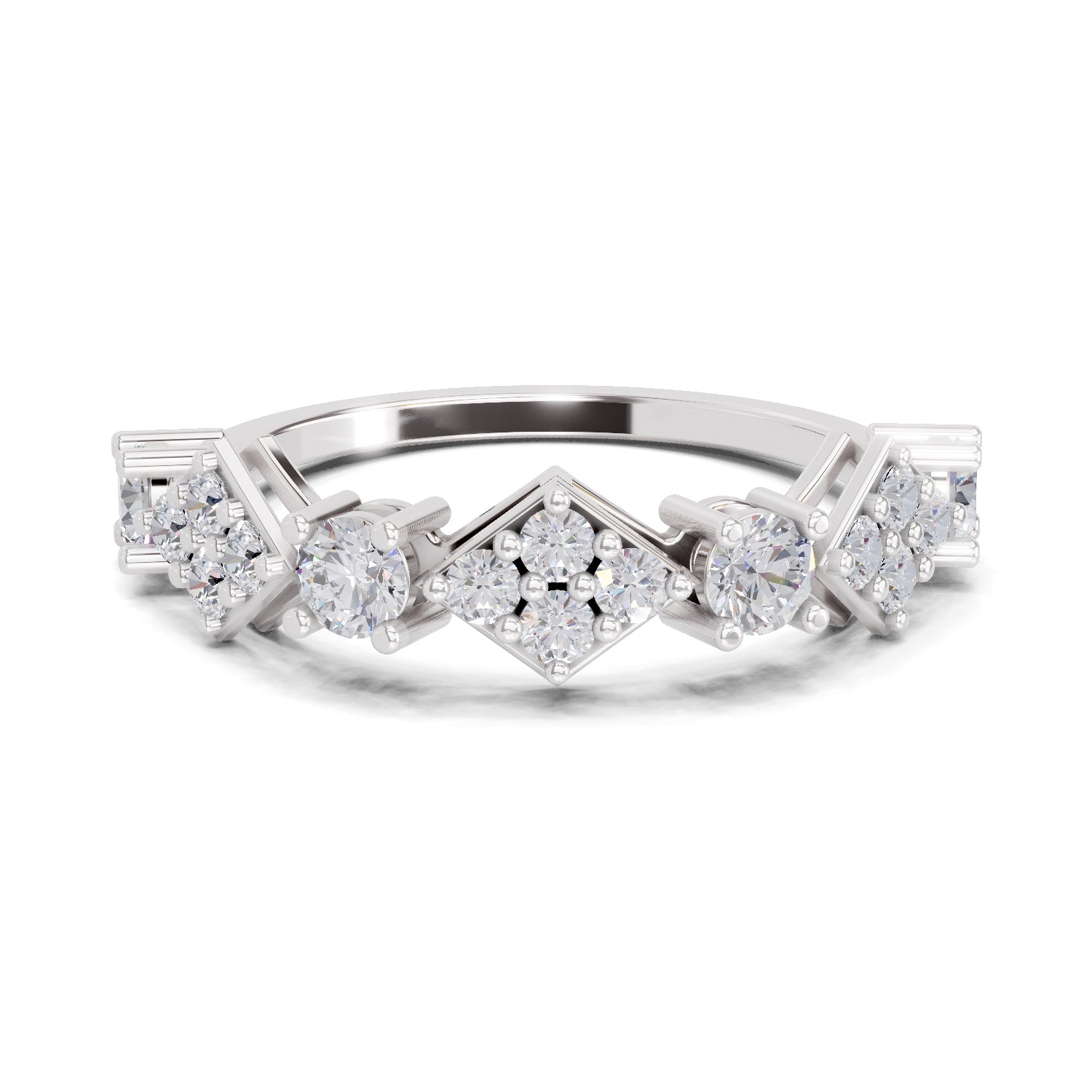 0.81 Carat Cluster Diamond Ring