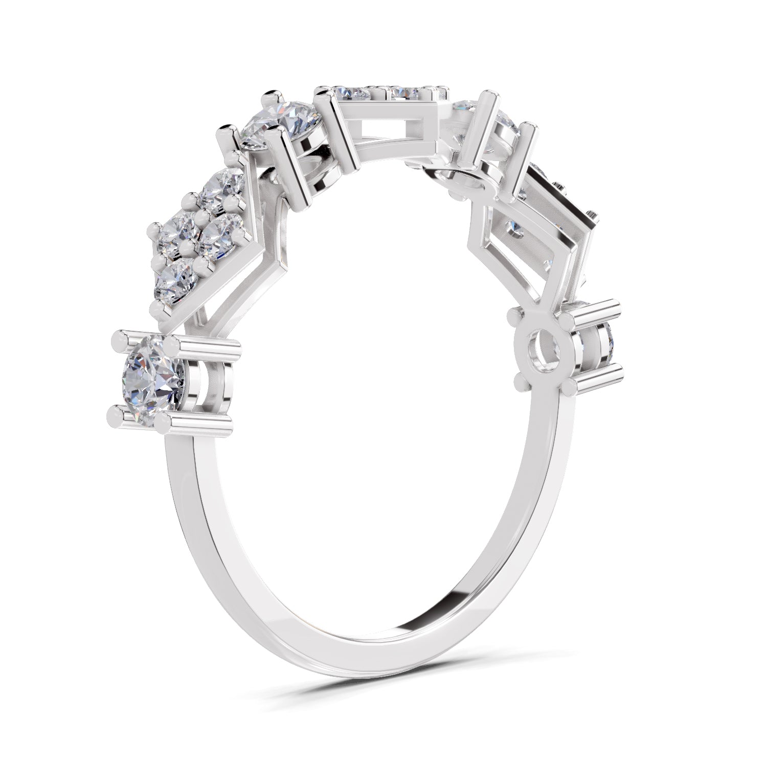 0.81 Carat Cluster Diamond Ring