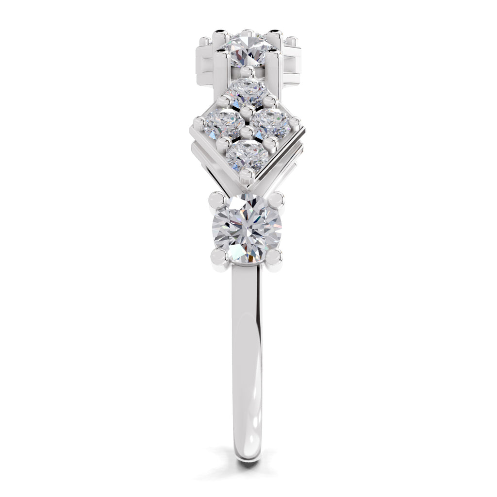 0.81 Carat Cluster Diamond Ring